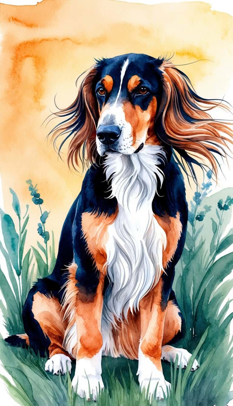An Afghan Hound with flowing hair poses for 50 iPhone wallpapers