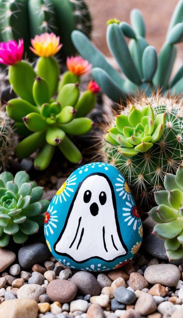 Ghost Shaped Rocks 56 Cute Ghost Painted Rock Ideas for Easy Halloween Fun