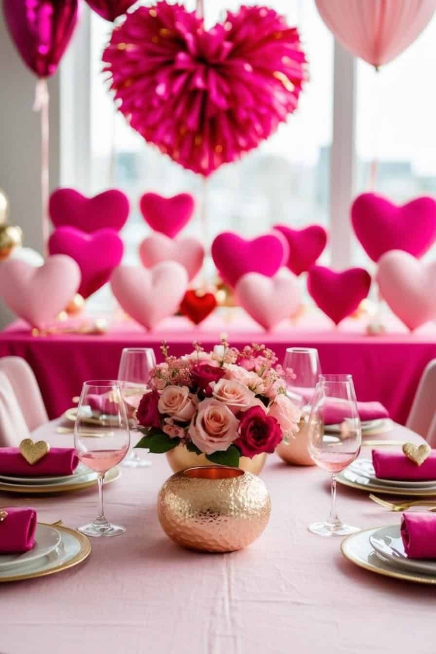 23 Pink and Gold Valentine's Day Tablescape Ideas: Elevate Your ...