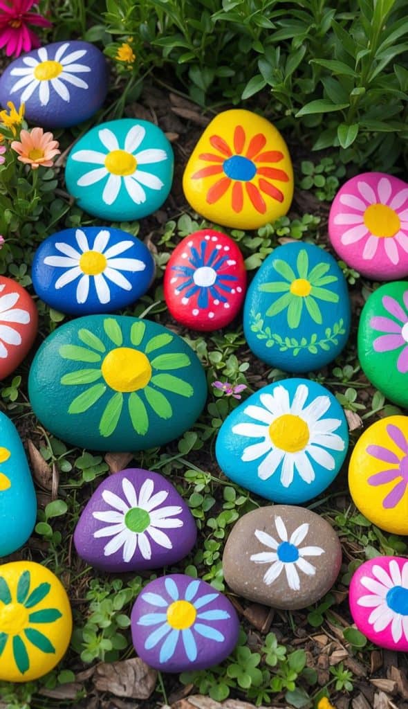 Rainbow Rocks Outside 25 Colorful Rainbow Painted Rock Ideas for Cheerful Decor: Brighten ...