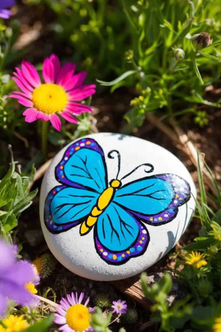 25 Delicate Butterfly Painted Rock Ideas for Creative Crafts: Bring ...
