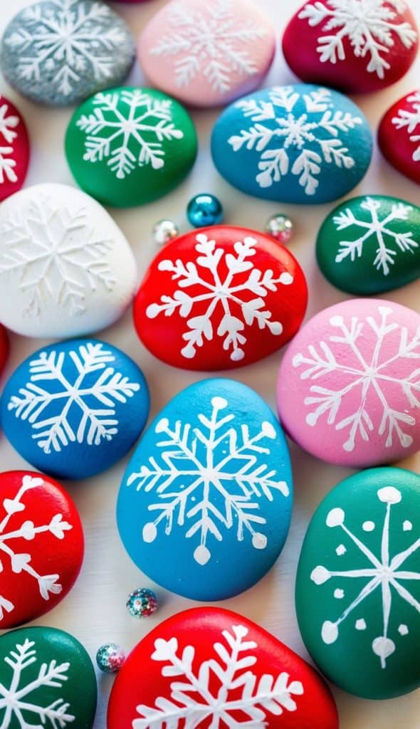 19 Festive Christmas Painted Rock Ideas for Holiday Cheer: Spread Joy ...