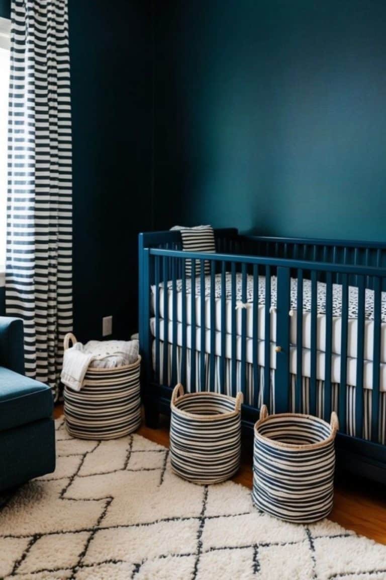 Navy Lab Nursery Blanket main image 1