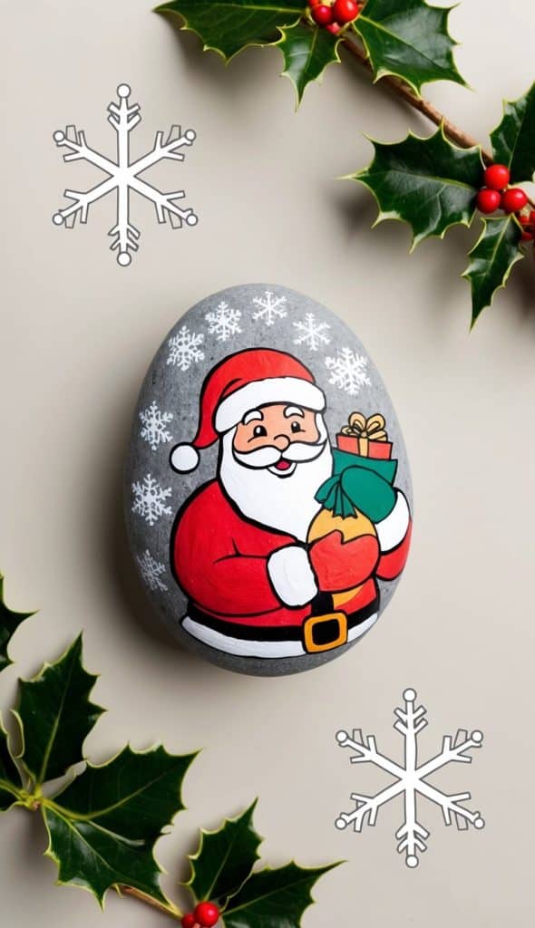Santa Rocks 34 Santa Painted Rock Ideas: Jolly Holiday Crafts - Today Mommy
