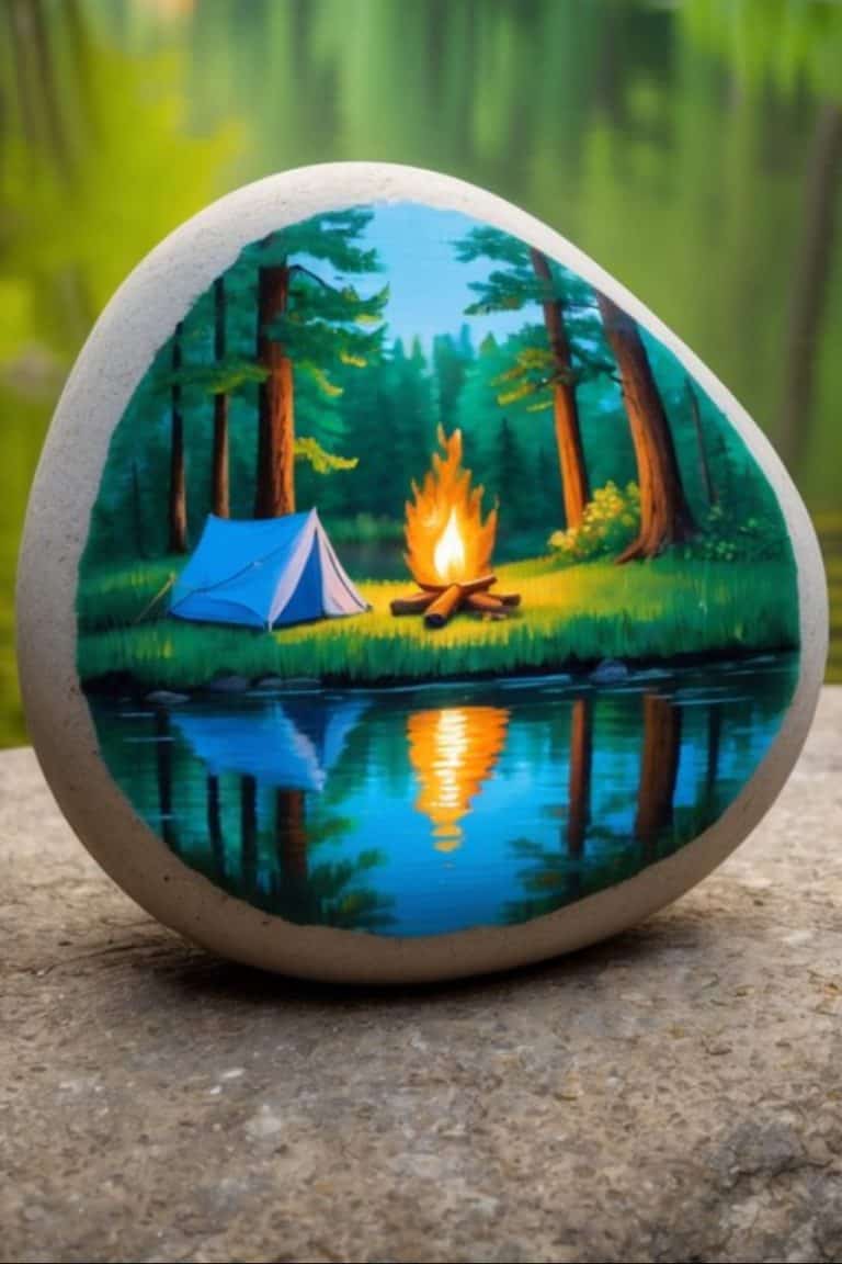Painted Rocks Camp 30 Camping Painted Rock Ideas: Bring Nature's Magic to Your Next ...