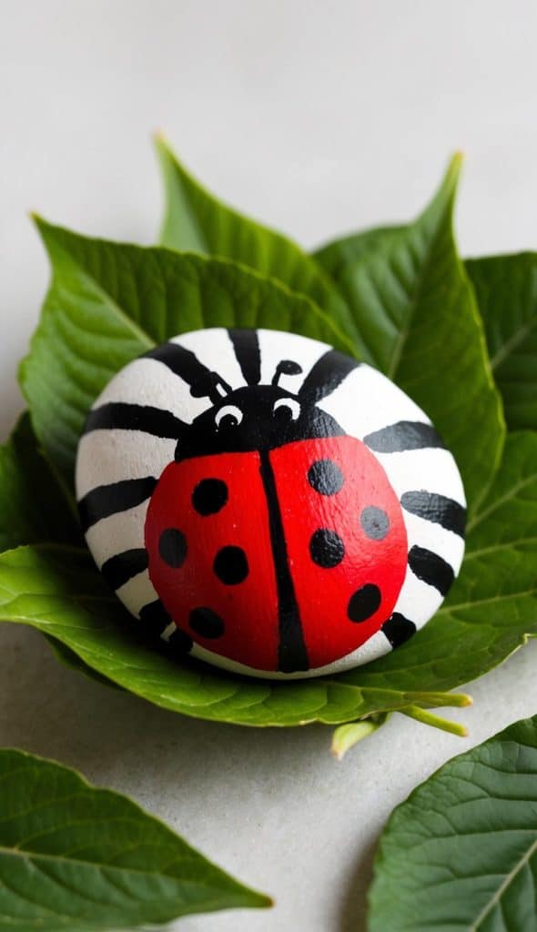 17 Ladybug Painted Rock Ideas: Creative Designs for Charming Garden ...