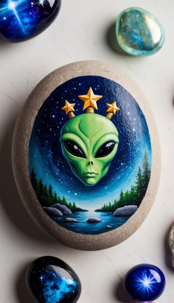 19 Alien Painted Rock Ideas: Cosmic Creations for Sci-Fi Enthusiasts