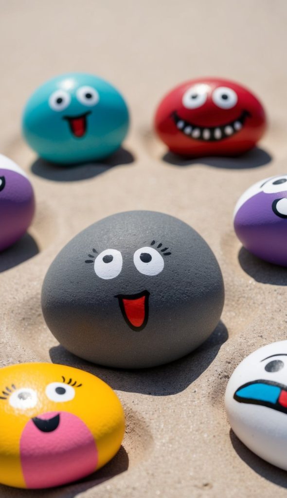 Quirky Rocks 15 Funny Painted Rock Ideas: Creative Ways to Spread Joy and Laughter ...