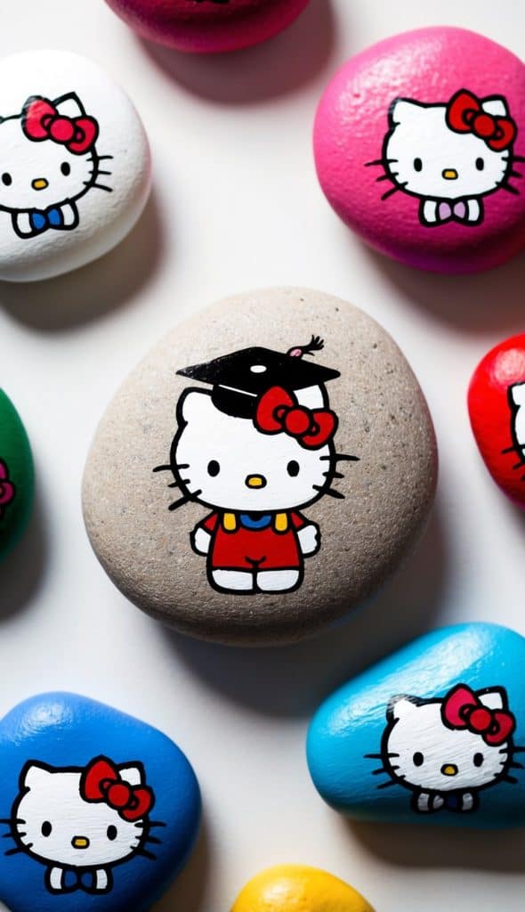 42 Hello Kitty Painted Rock Ideas: Simple, Adorable Designs for Kawaii ...