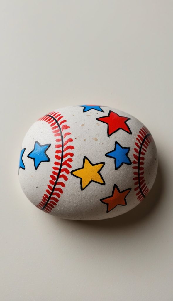 16 Baseball Painted Rock Ideas: Creative Designs for Sports Fans to ...