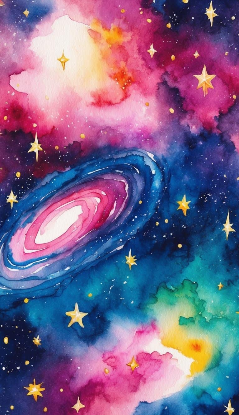 Vibrant galaxy wallpapers with swirling nebulas and shining stars