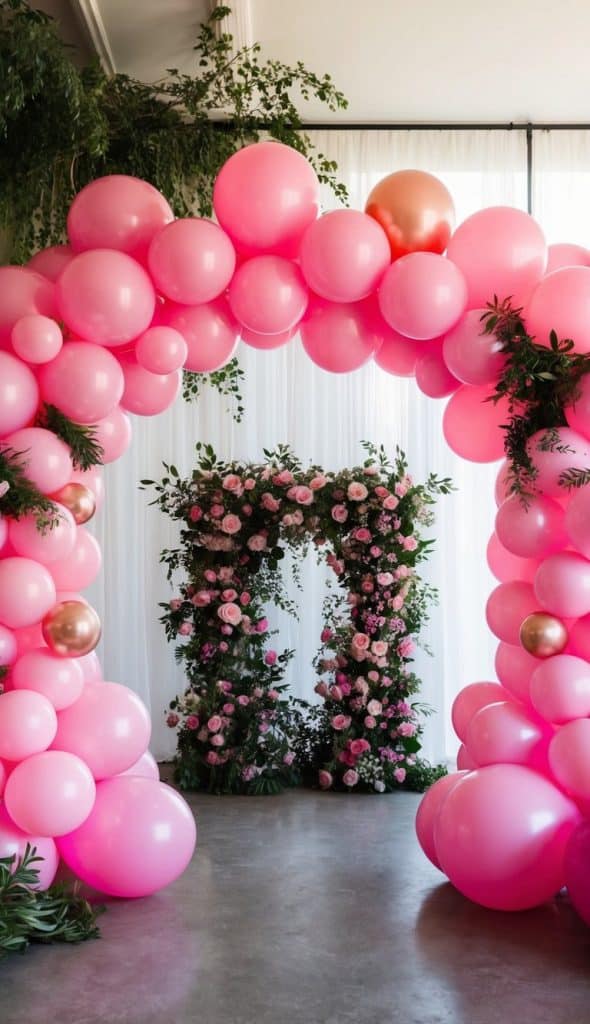 37 Gorgeous Pink Balloon Arch Ideas for Dreamy Celebrations