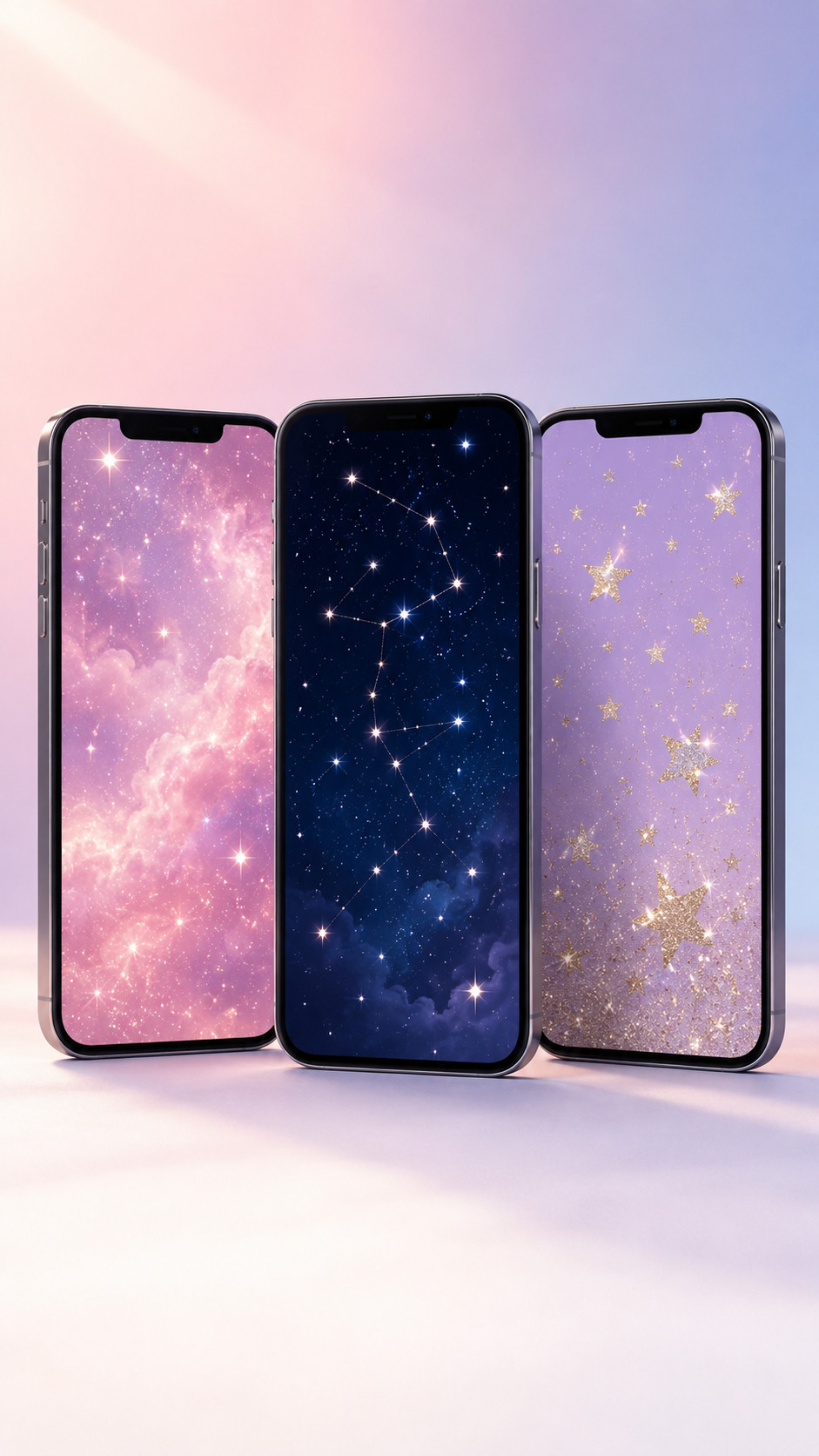Indigo iPhone wallpaper photo featuring clustered silver stars like petals forming a velvet night bloom with soft shimmer and a romantic mood.