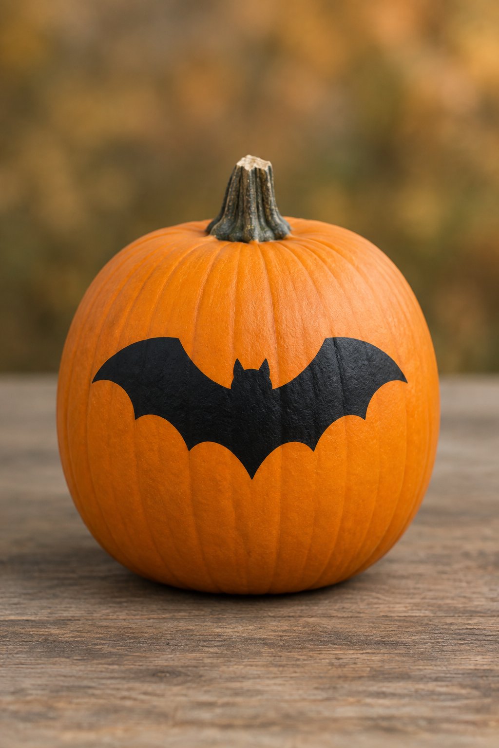 Single Bat Silhouette - bat painted pumpkin