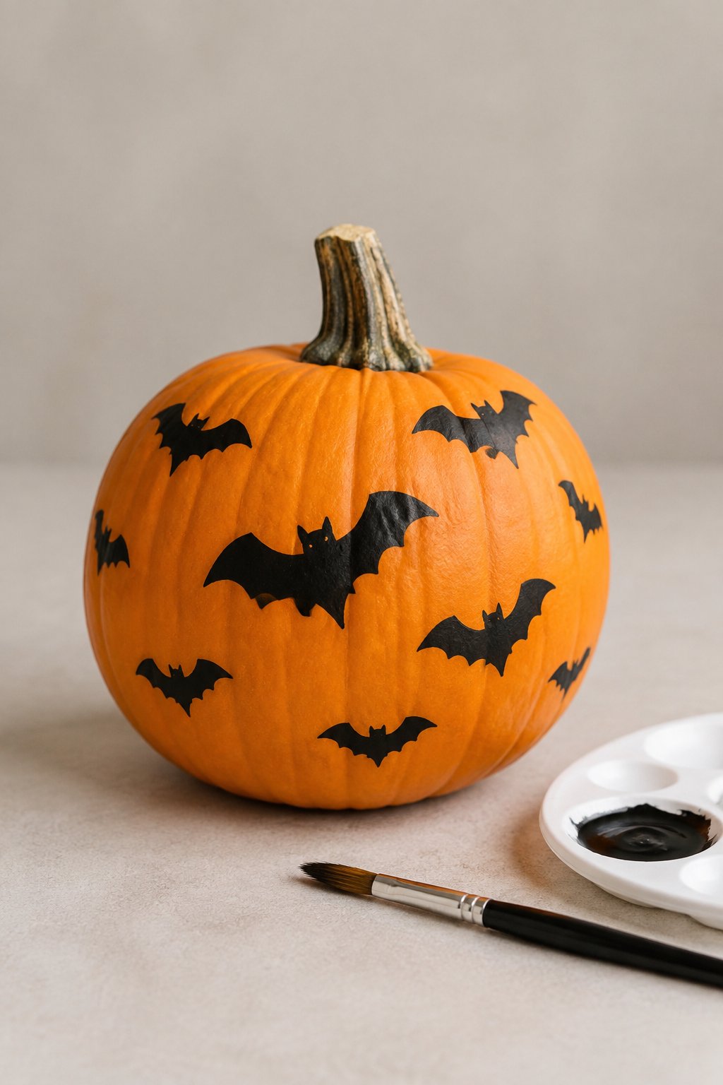 Mini Bat Silhouette Set - bat painted pumpkin