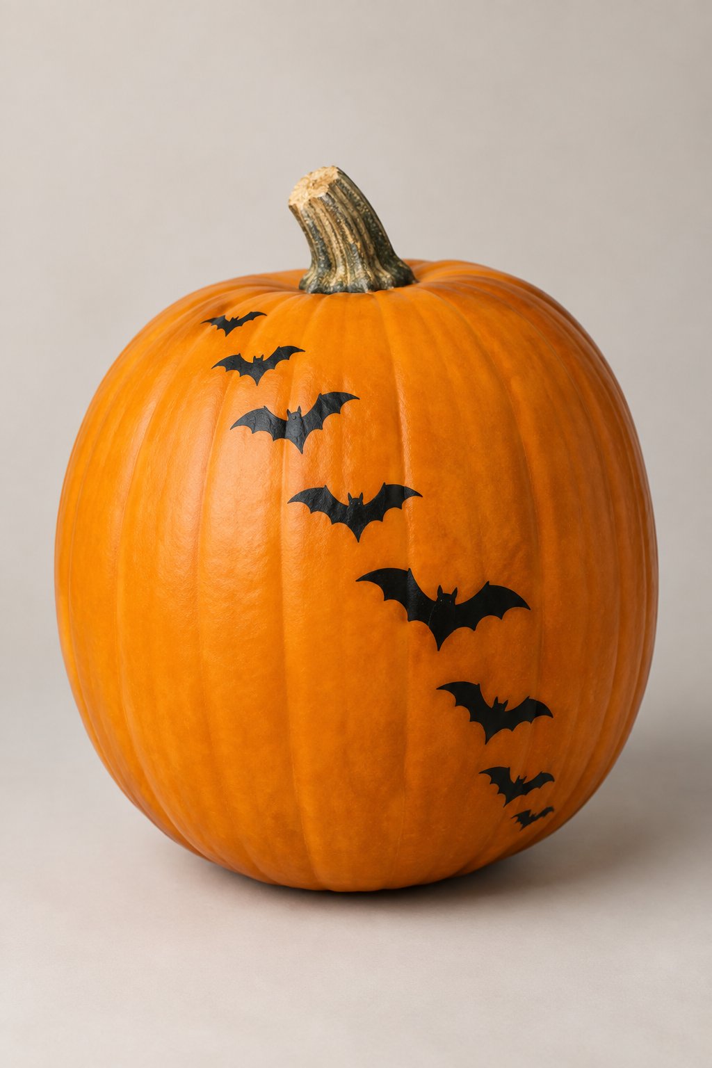 Bat Trail Down the Side - bat painted pumpkin
