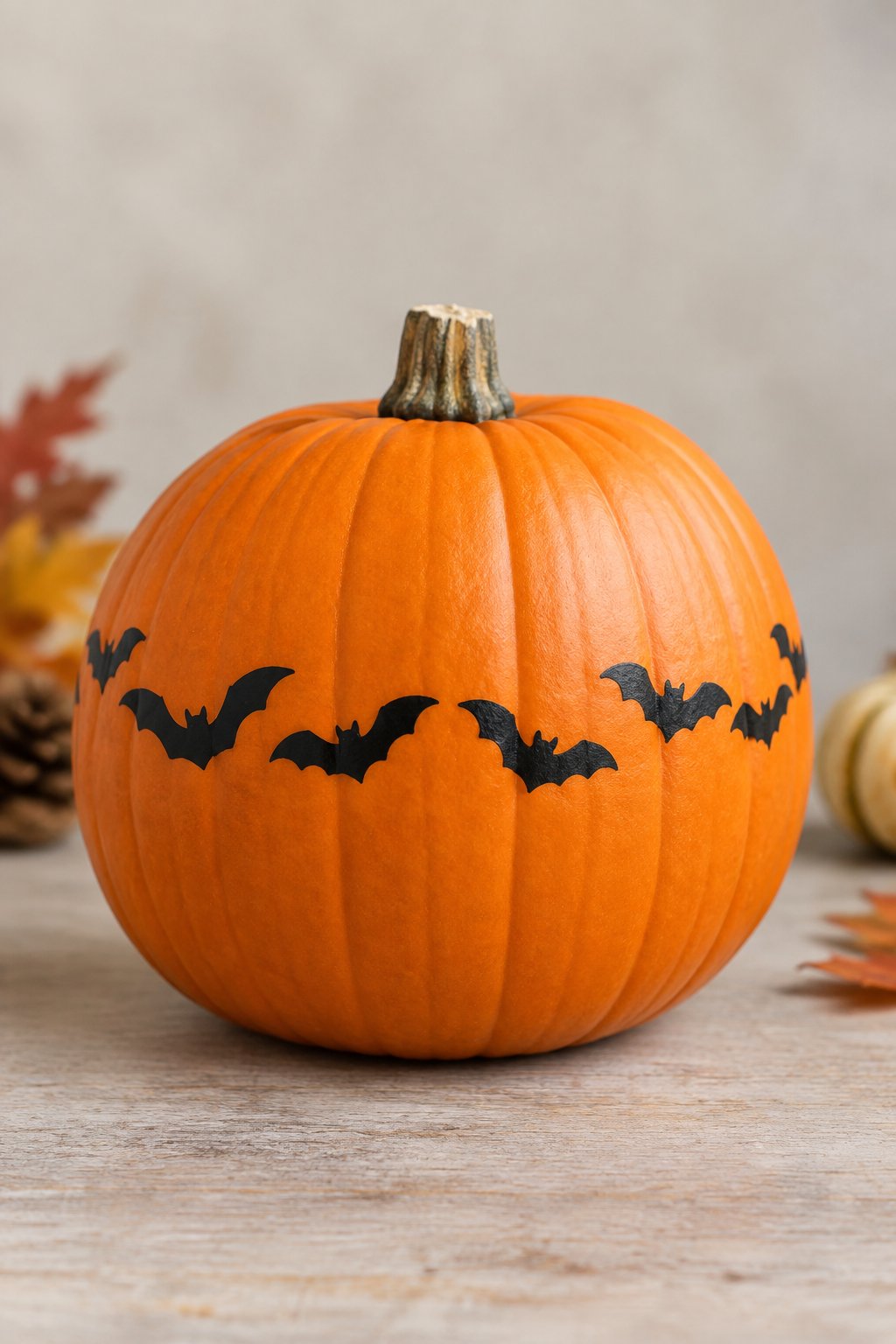 Ring of Flying Bats - bat painted pumpkin