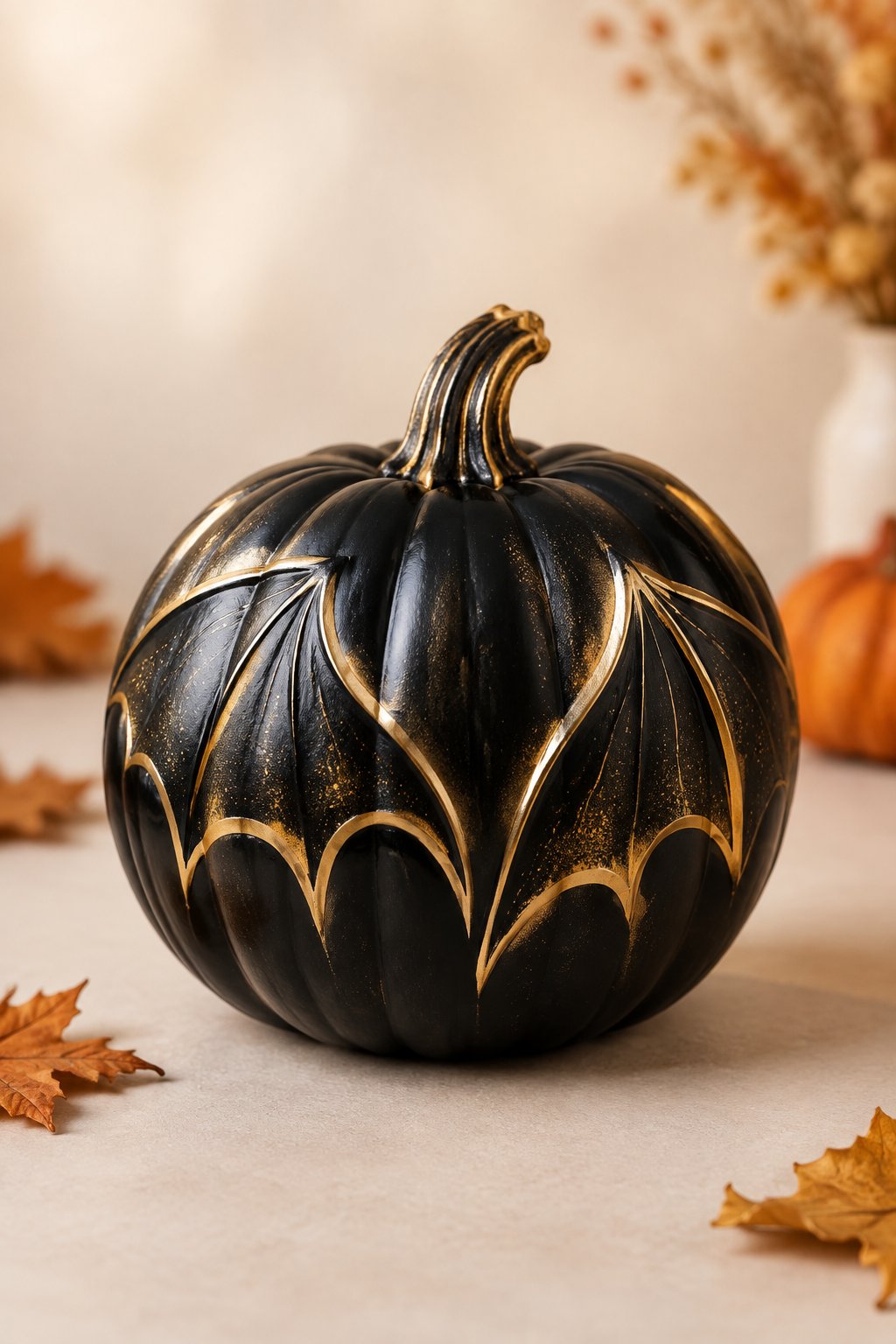 Glam Bat Wing Wrap - bat painted pumpkin