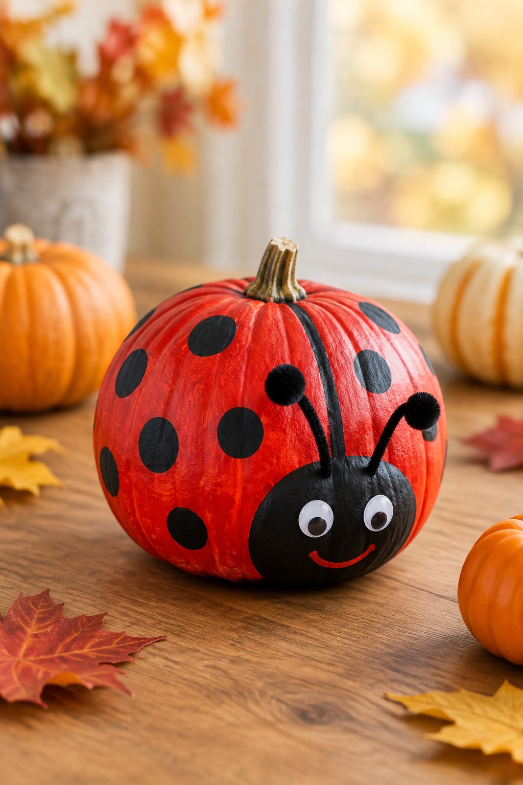 Grouchy Ladybug Pumpkin - book character pumpkins