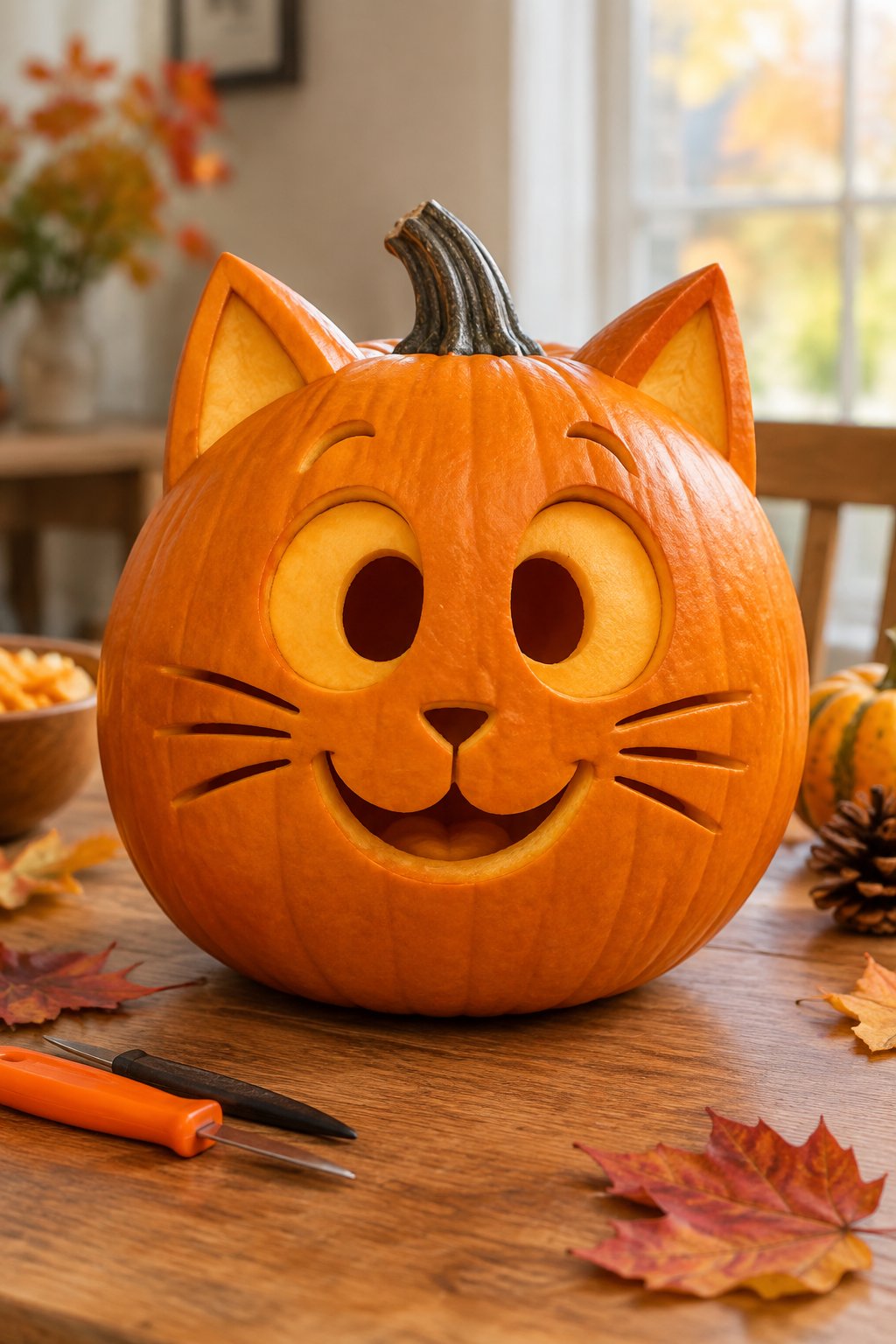 Splat the Cat Pumpkin - book character pumpkins