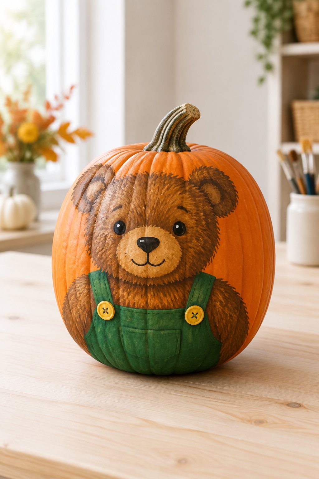 Corduroy the Bear Pumpkin - book character pumpkins