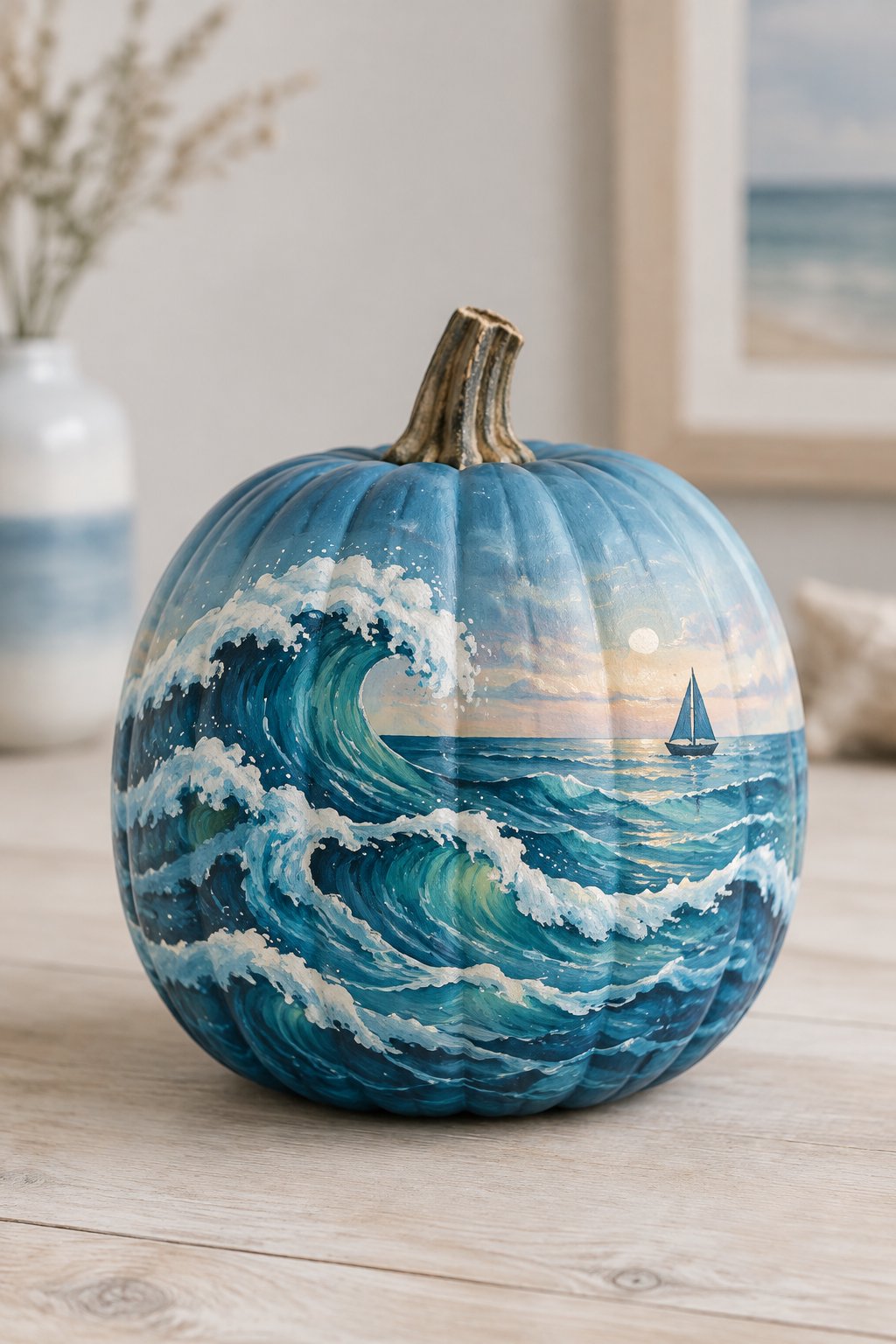 Ocean Wave Storybook Pumpkin - book character pumpkins