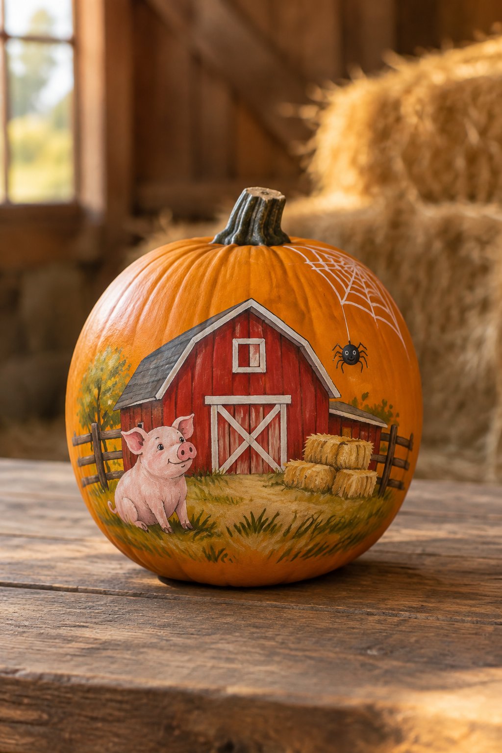 Charlotte's Web Barn Pumpkin - book character pumpkins