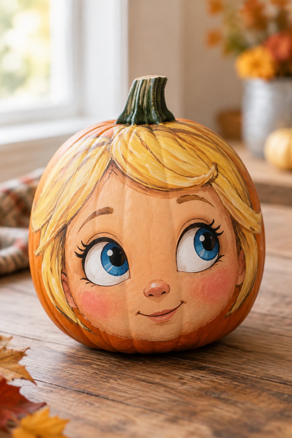 Cindy Lou Curious Eyes - grinch pumpkin painting