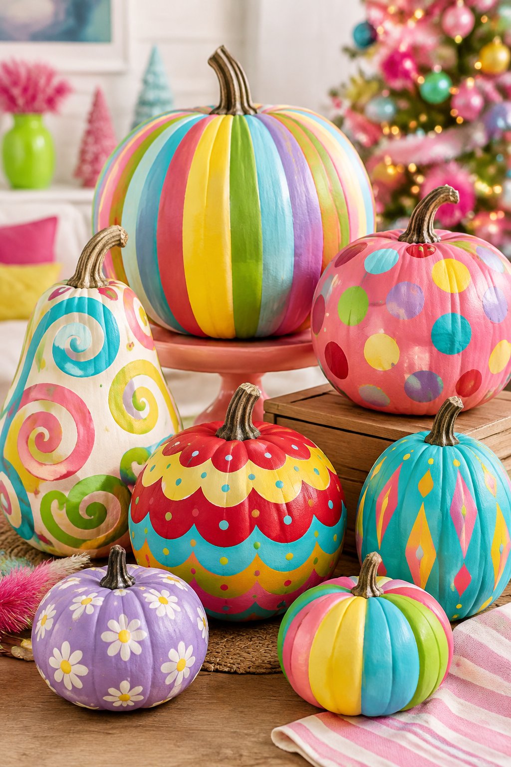 Whoville Candy Colors - grinch pumpkin painting