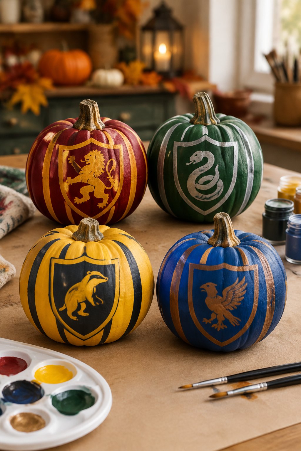 House Crest Shield Shapes - harry potter pumpkin painting