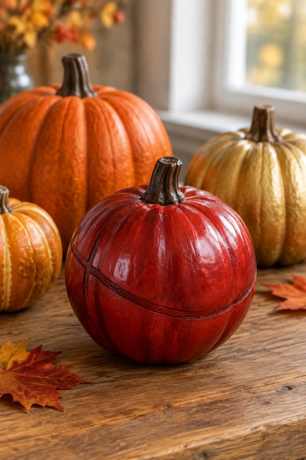 Quaffle Red Sphere - harry potter pumpkin painting
