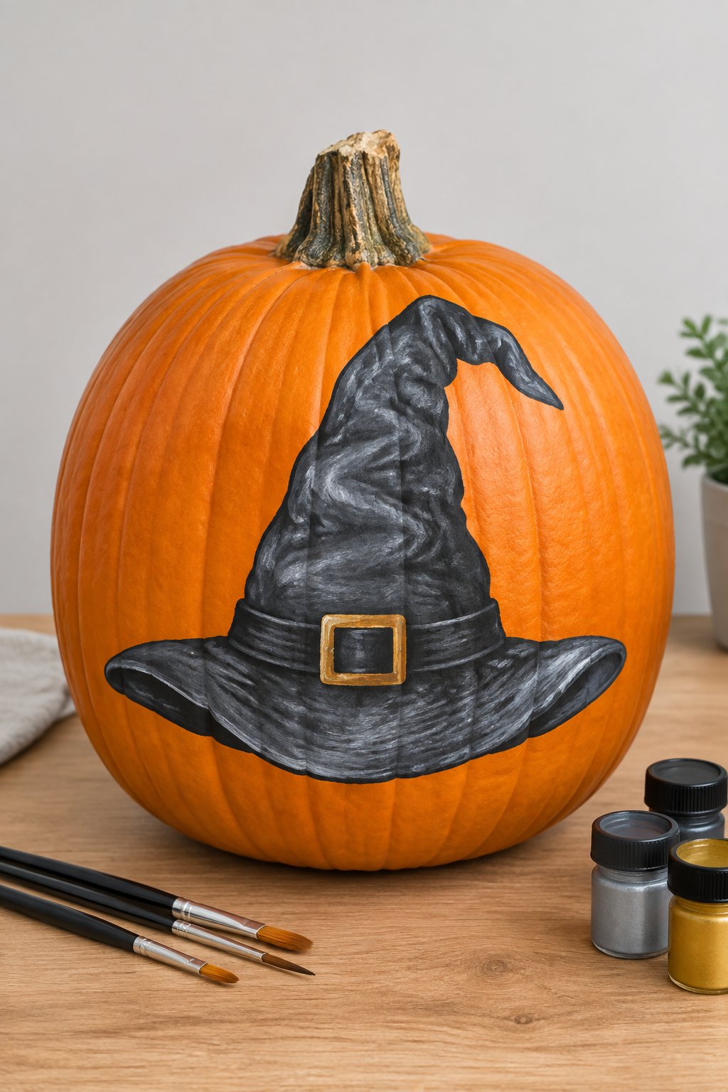 Pointed Sorting Hat Shape - harry potter pumpkin painting