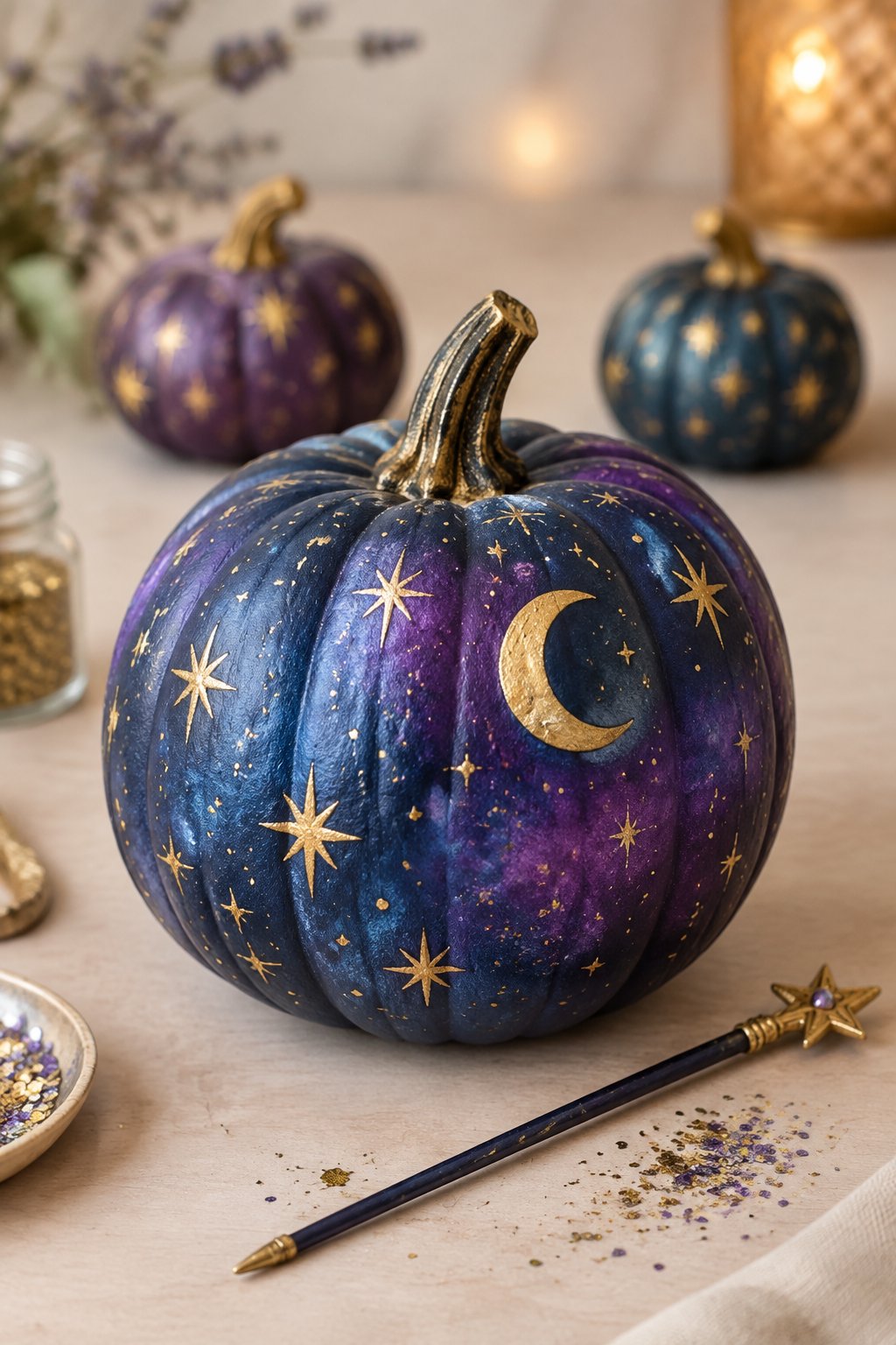 Wand and Sparkle Tip - harry potter pumpkin painting