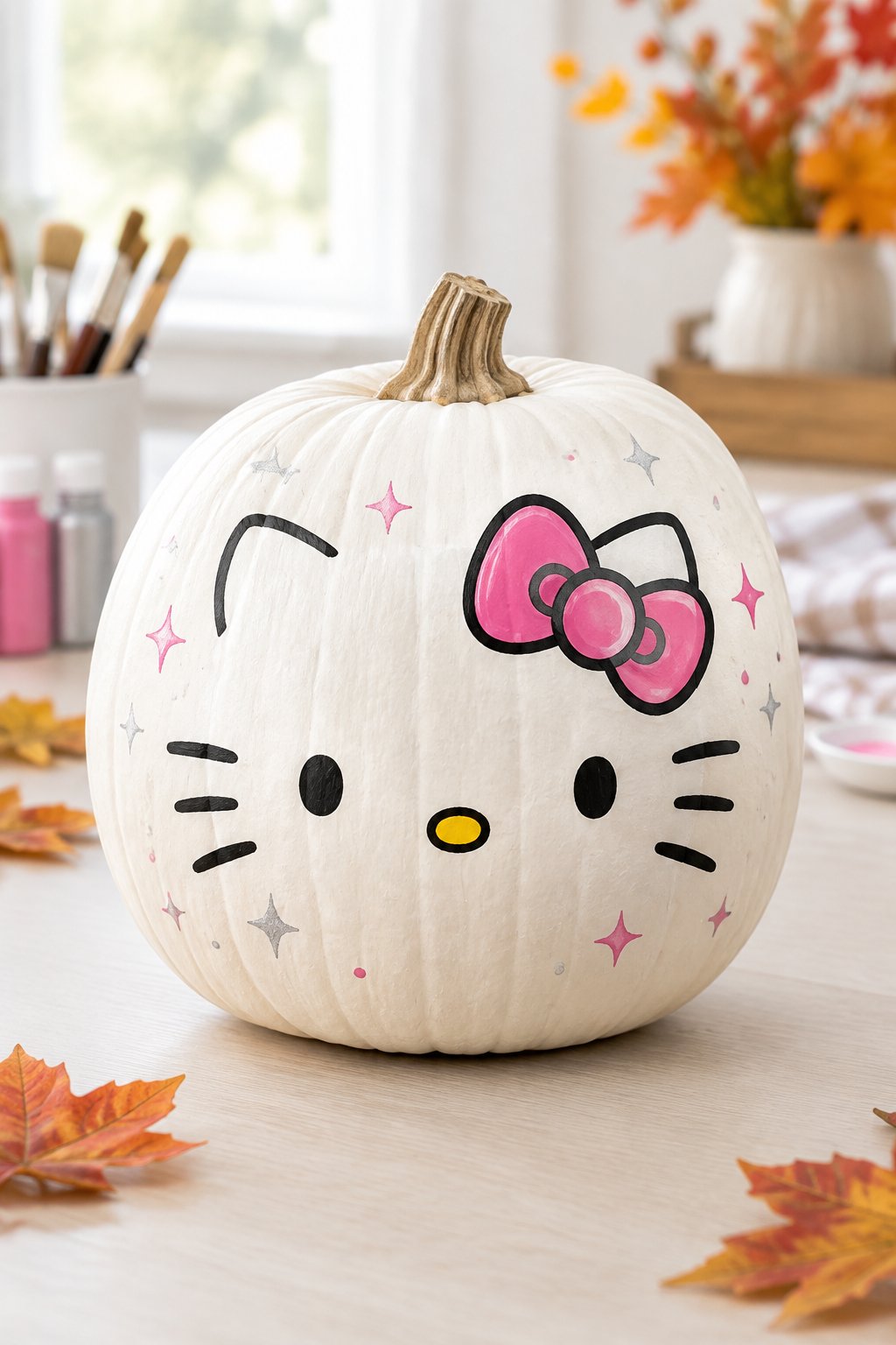 Hello Kitty Sparkle Whiskers - hello kitty pumpkin painting