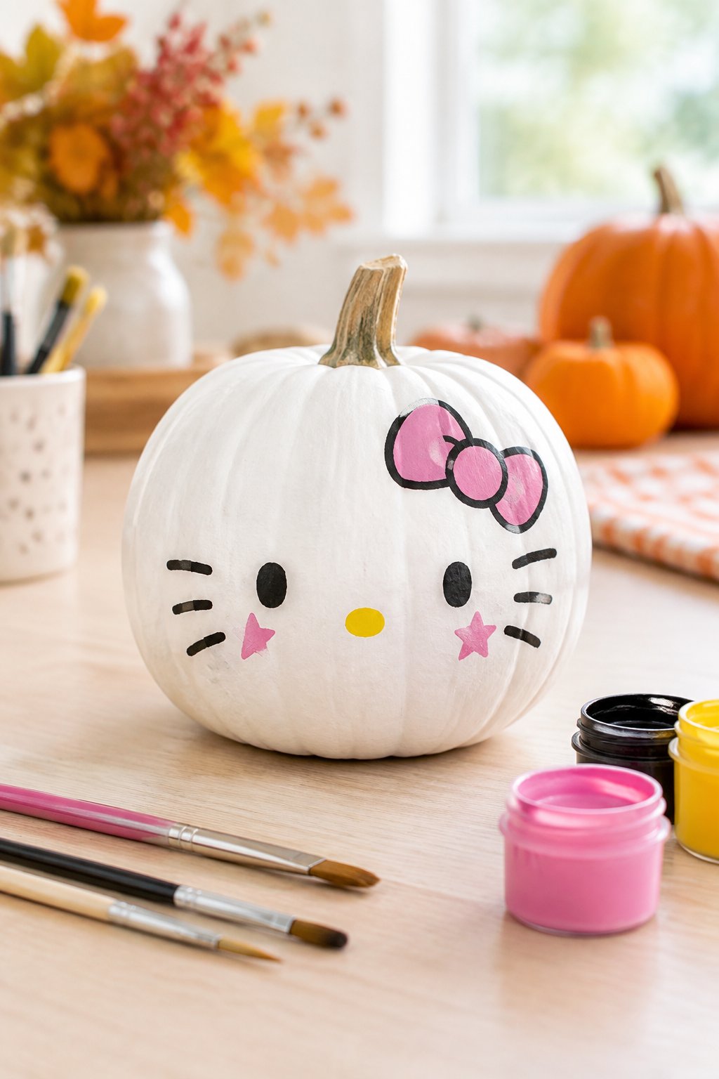 Hello Kitty Star Cheeks - hello kitty pumpkin painting