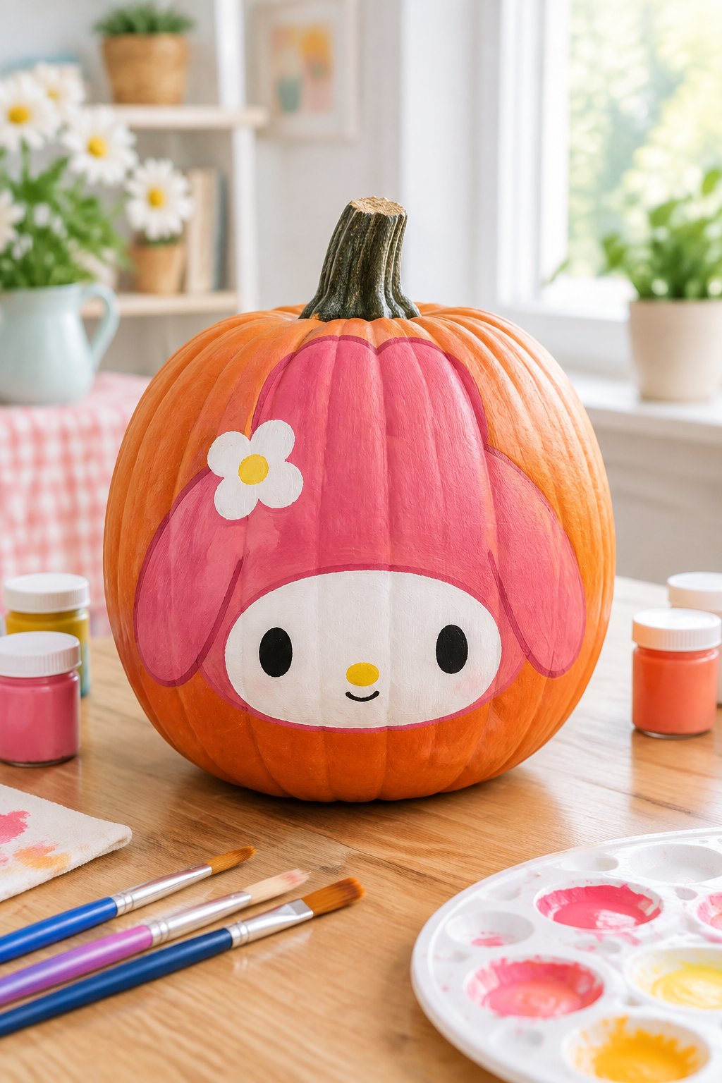 My Melody Pink Hood Pumpkin - hello kitty pumpkin painting