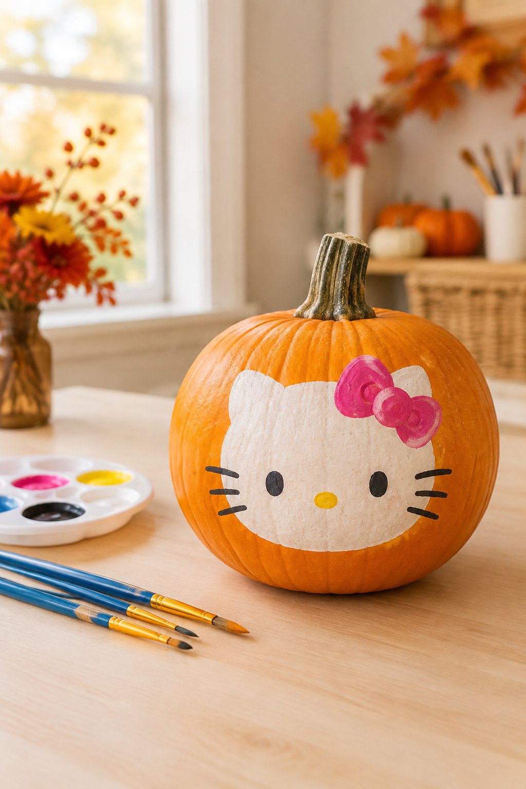 Mini Kitty Whisker Set - hello kitty pumpkin painting