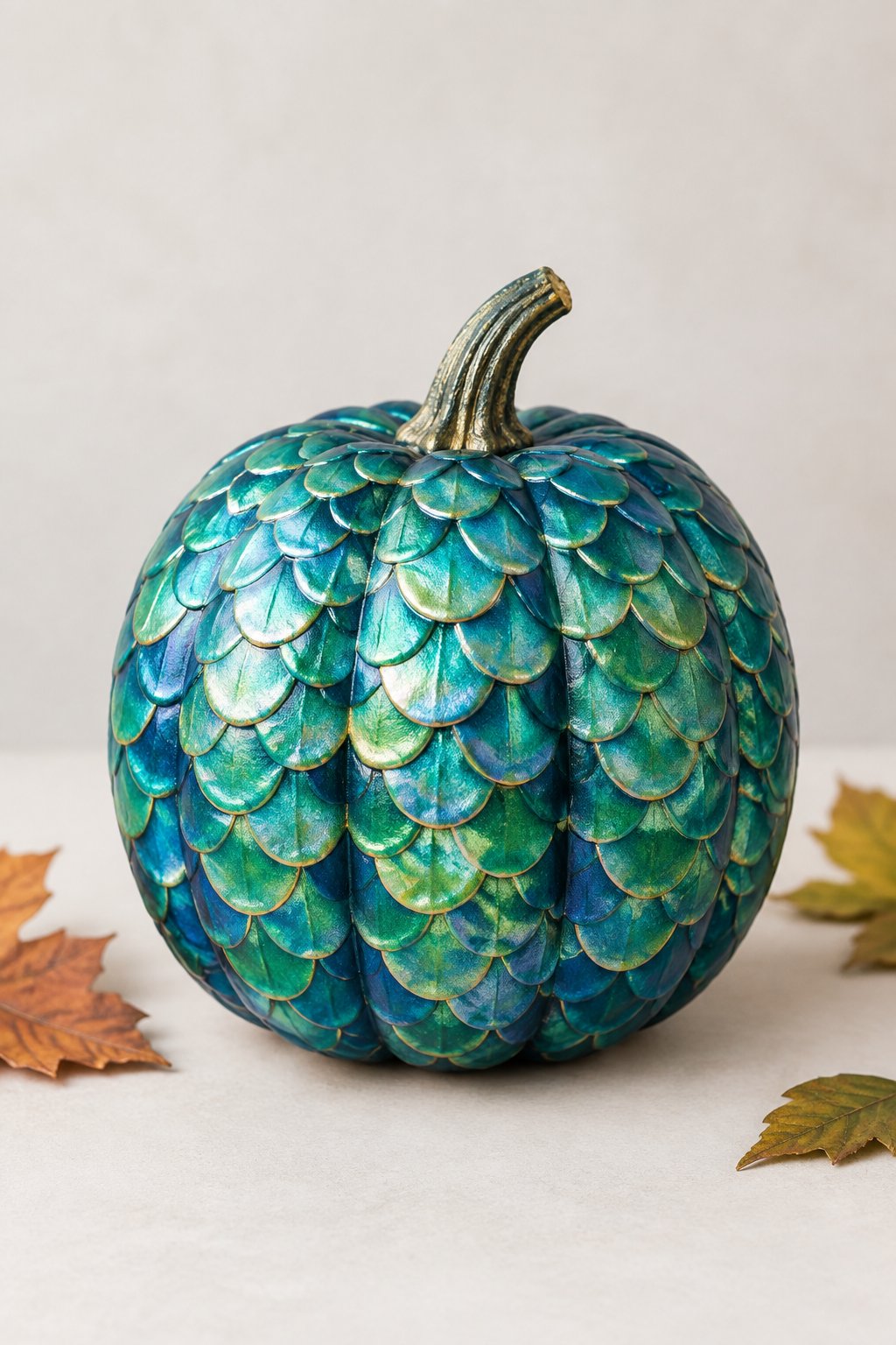 Mermaid Scales Pumpkin - painted pumpkin ideas for kids