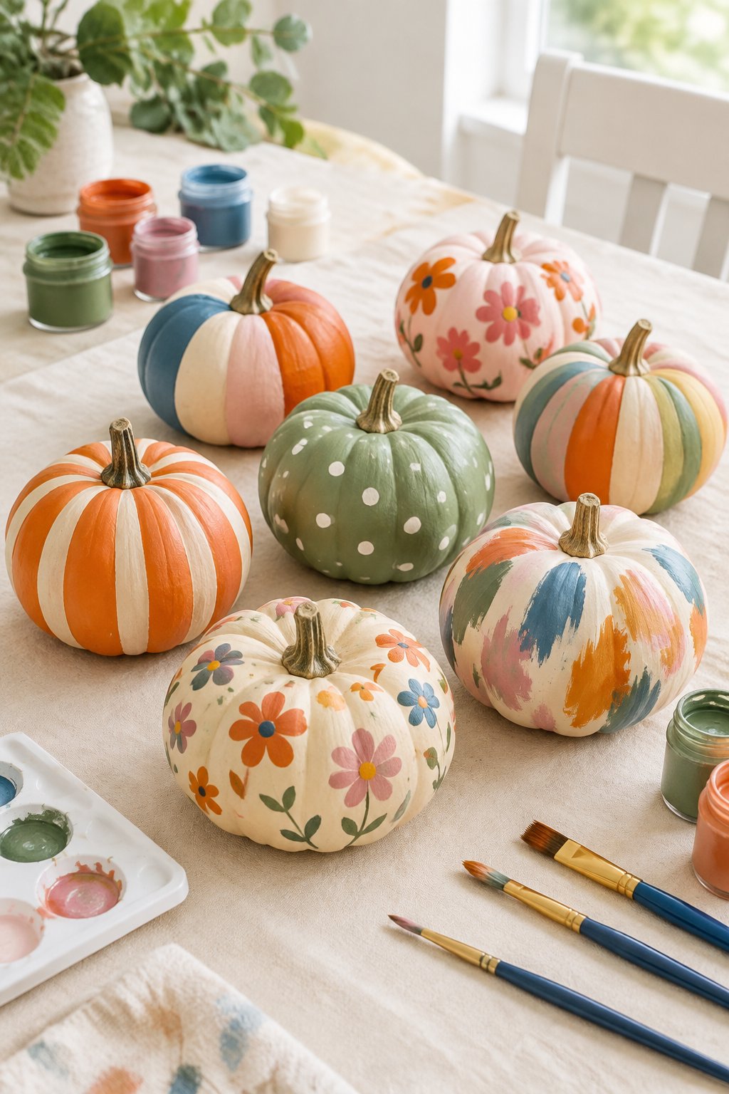 Mini Pumpkin Paint Party Set - painted pumpkin ideas for kids